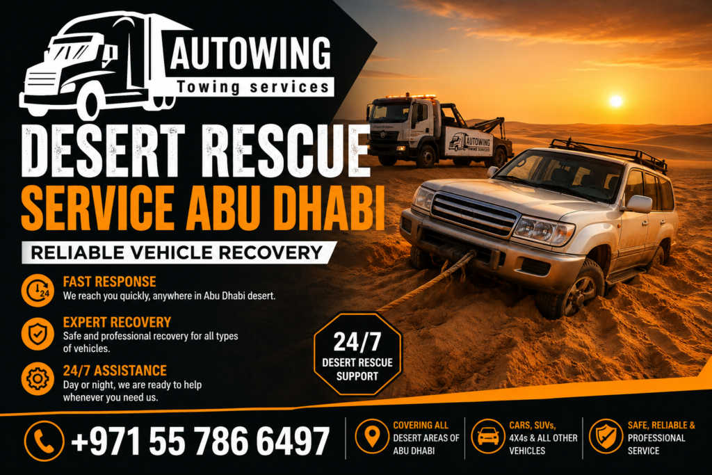 Desert Rescue Service Abu Dhabi | Reliable Vehicle Recovery