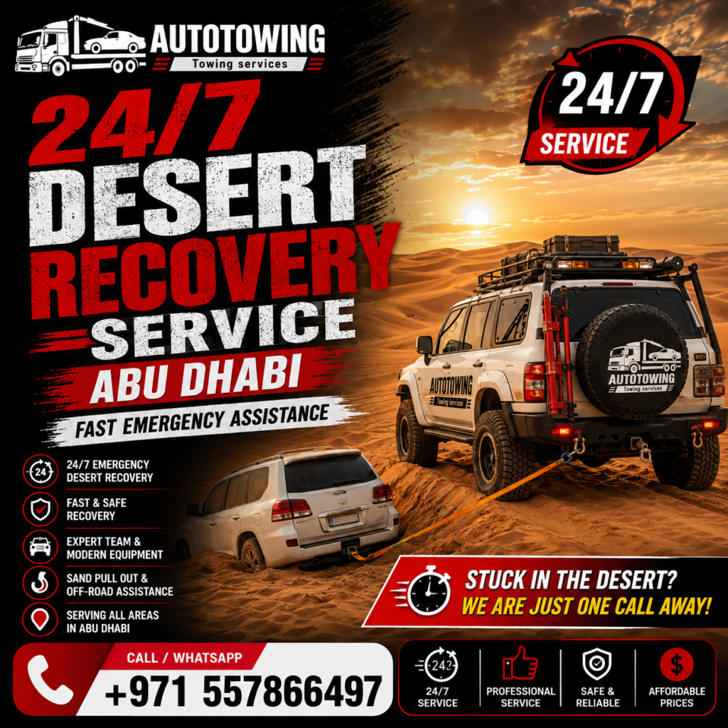 24/7 Desert Recovery Service Abu Dhabi – Fast Emergency Assistance