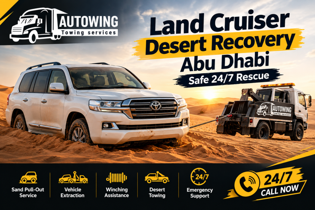 Professional Land Cruiser Sand Recovery Service in Abu Dhabi