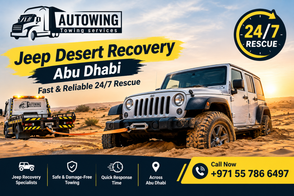 Jeep Desert Recovery Abu Dhabi | Fast & Reliable 24/7 Rescue